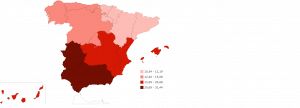 El paro por comunidades autónomas